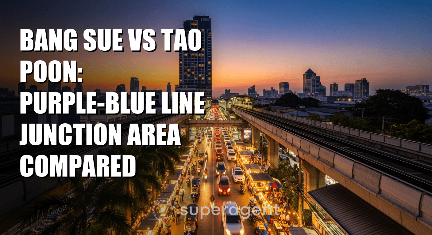Bang Sue vs Tao Poon: Purple-Blue Line Junction Area Compared