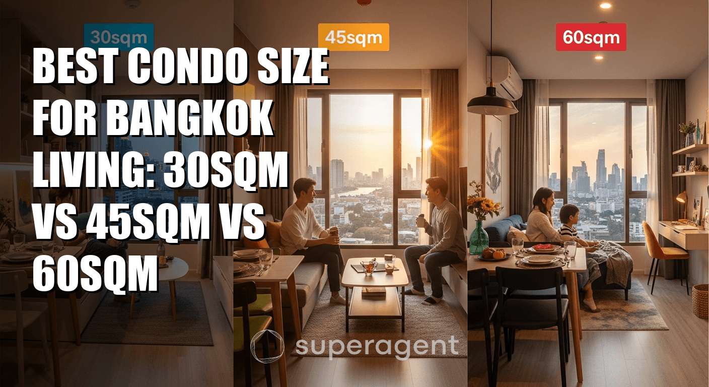 ขนาดคอนโดที่เหมาะสมสำหรับการอยู่อาศัยในกรุงเทพ: 30 ตร.ม. vs 45 ตร.ม. vs 60 ตร.ม.